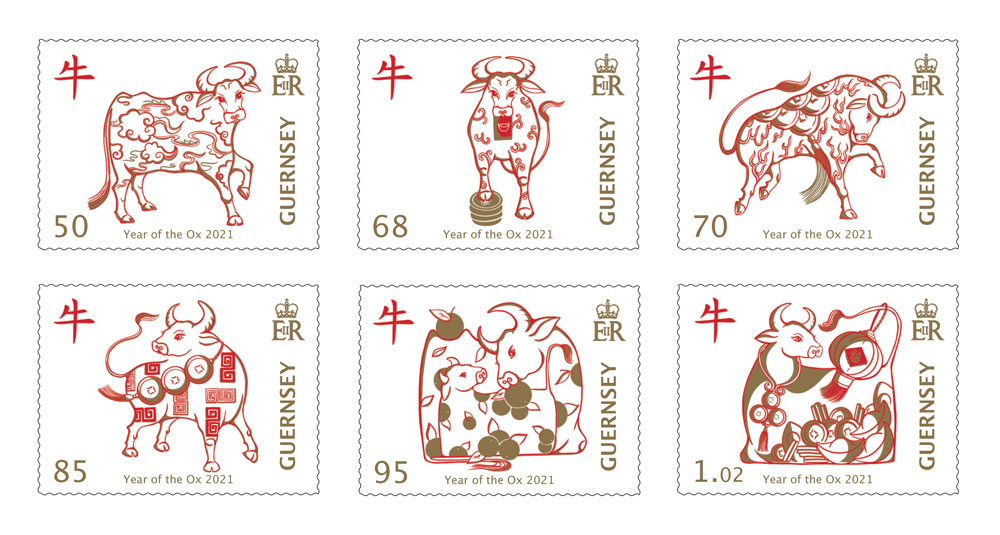 Set of 6 stamps